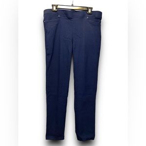 89th & Madison • Dress Pants, Textured, Pull-on, Stretch, Ankle ,Navy, Large